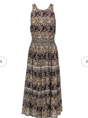 Sea New York Floral Midi Dress Size 4 | Boho Prairie Cotton | Read Description
